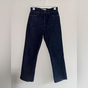 Madewell The '90s Straight Jean. Size 26. Norman Wash. Inseam 27 in. 99% cotton.